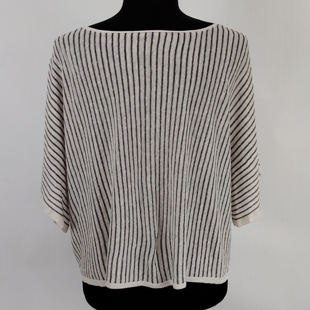 Eileen Fisher Linen Blend Striped Top - Picture 8 of 9